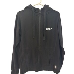 Ghost Sportiqe Black Full Zip Up Hoodie Mens Medium Embroidered‎ Logo